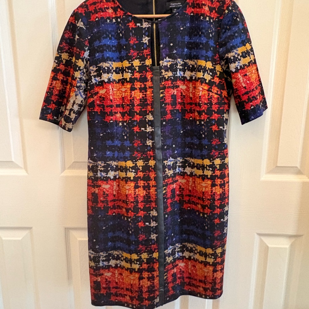 Tahari Multicolor Abstract Mini Dress
